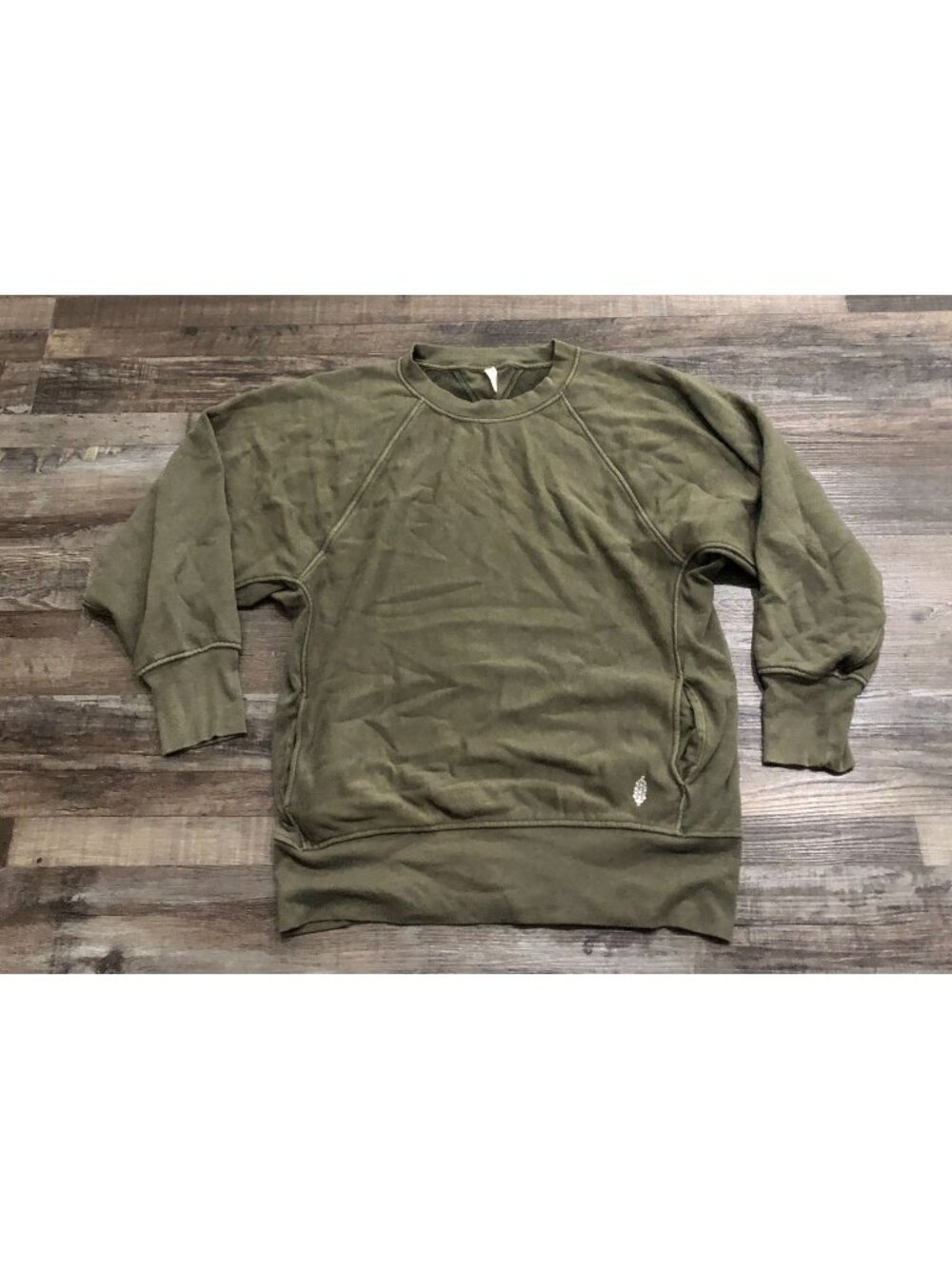 Free People FP Movement Womens Medium Green Crewneck Sweatshirt